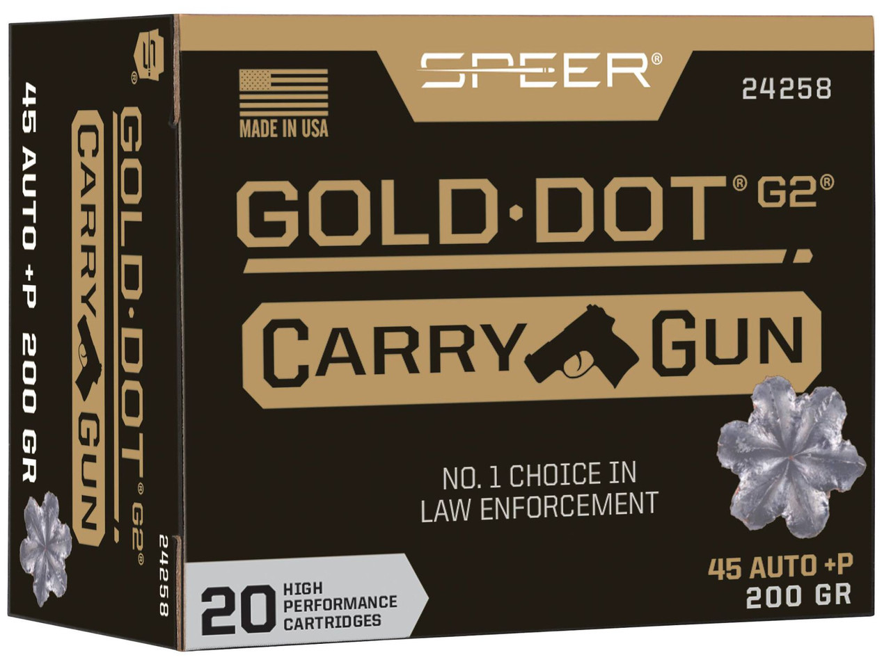 Speer Gold Dot Carry Gun 45 Auto +P 200gr GDHP