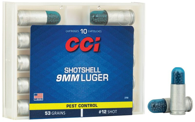 CCI Pest Control Shotshell 9mm Luger #12 Shot 900 fps