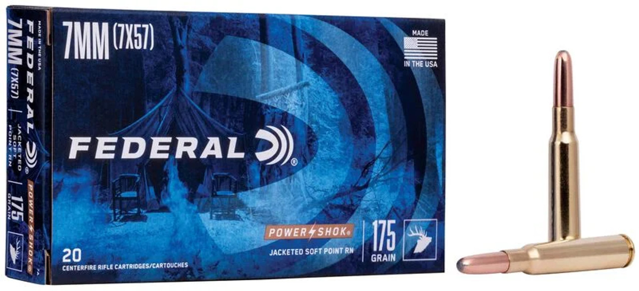 Federal Power-Shok 7mm Mauser 175gr Soft Point Federal Power-Shok 7mm Mauser 175gr Soft Point