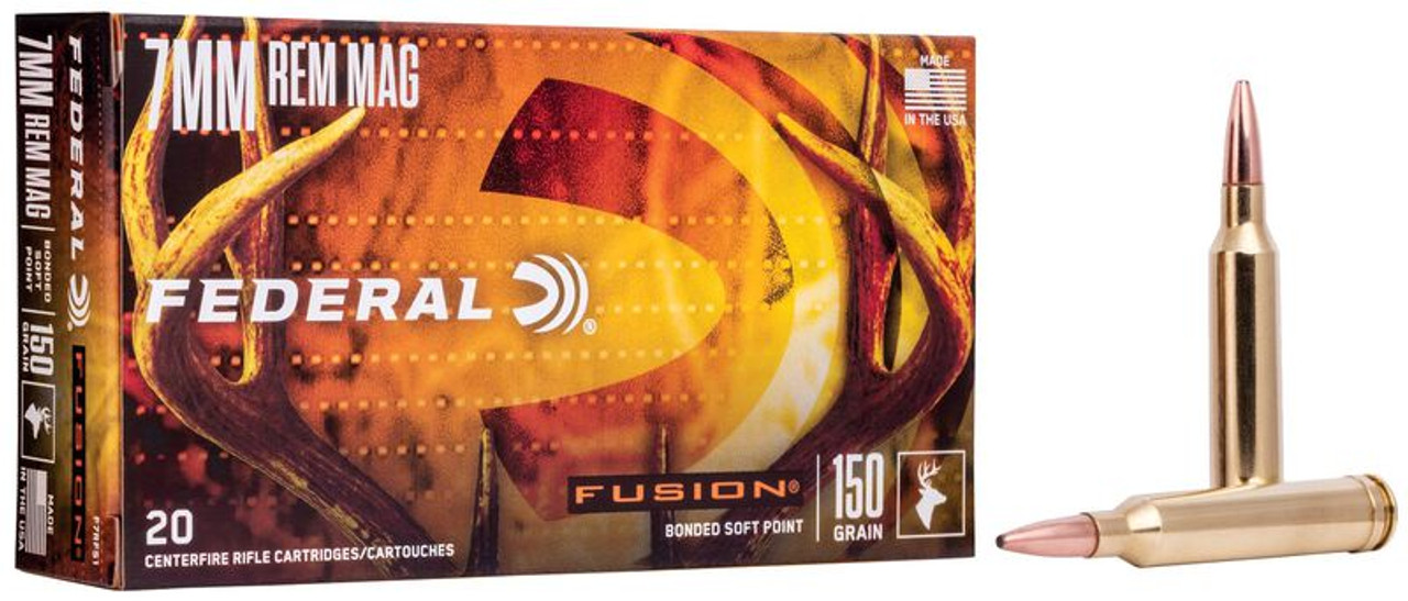 Federal Fusion 7mm Rem Mag 150gr Soft Point Federal Fusion 7mm Rem Mag 150gr Soft Point