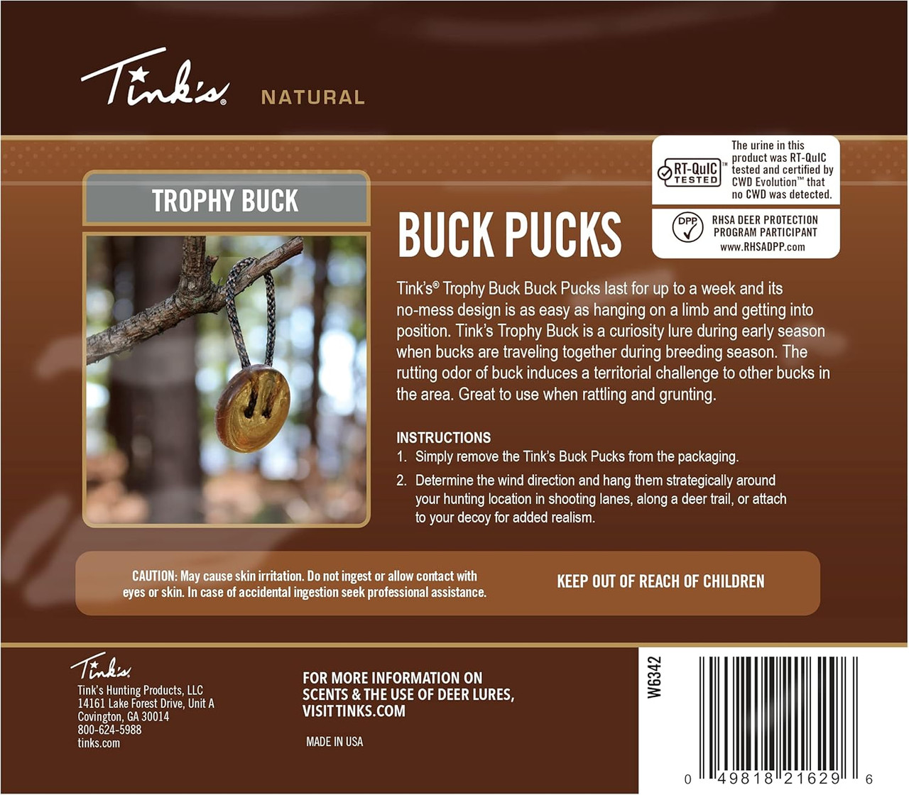 Tink's Trophy Buck Pucks - 3 Pack Tink's Trophy Buck Pucks - 3 Pack