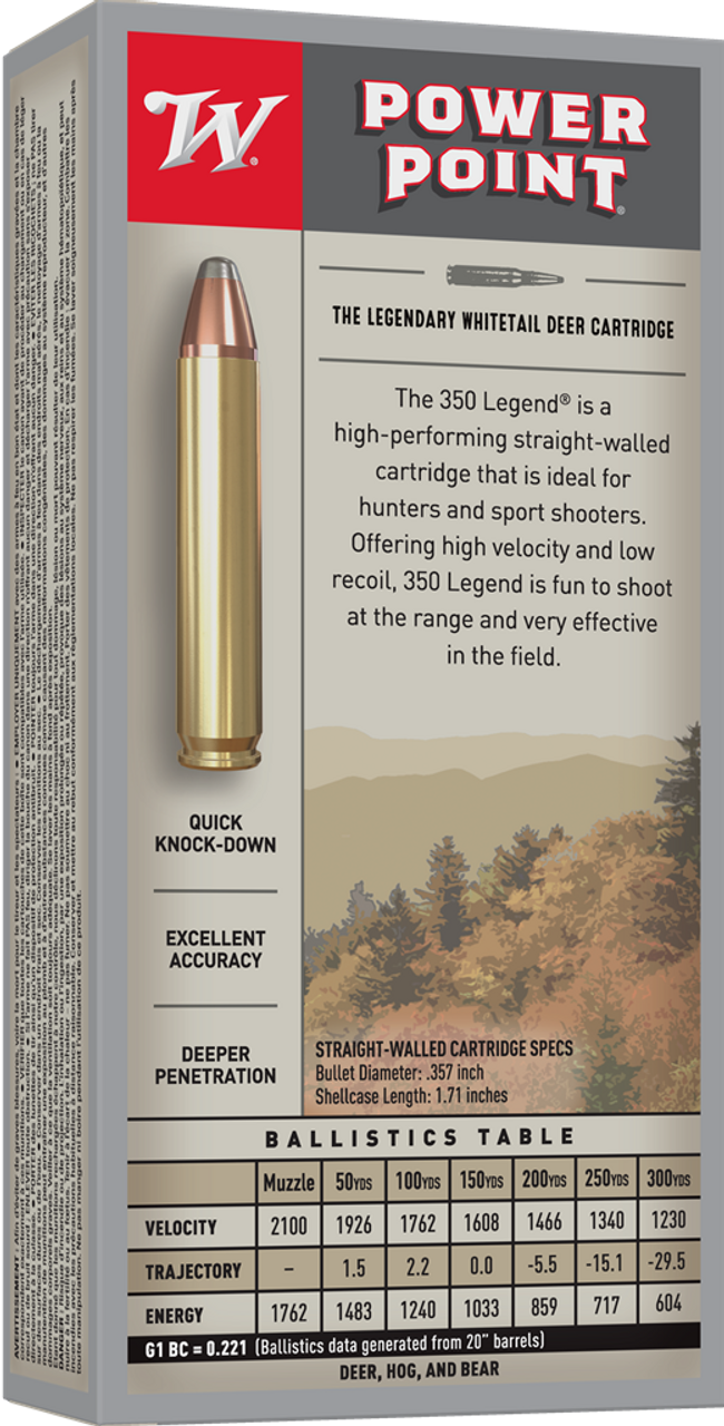 Winchester 350 Legend 180Gr Power Point Winchester 350 Legend 180Gr Power Point