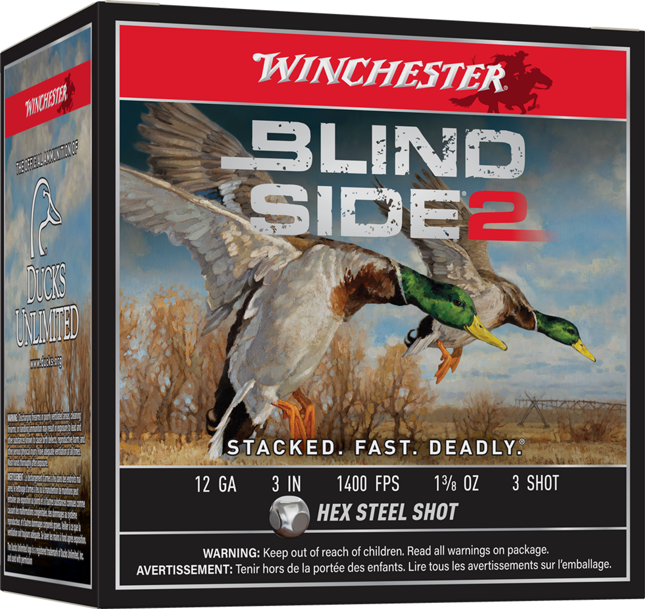 Winchester Blind Side 2 12ga | 3" | 1-3/8oz | 3 Shot | 1400fps Winchester Blind Side 2 12ga | 3" | 1-3/8oz | 3 Shot | 1400fps