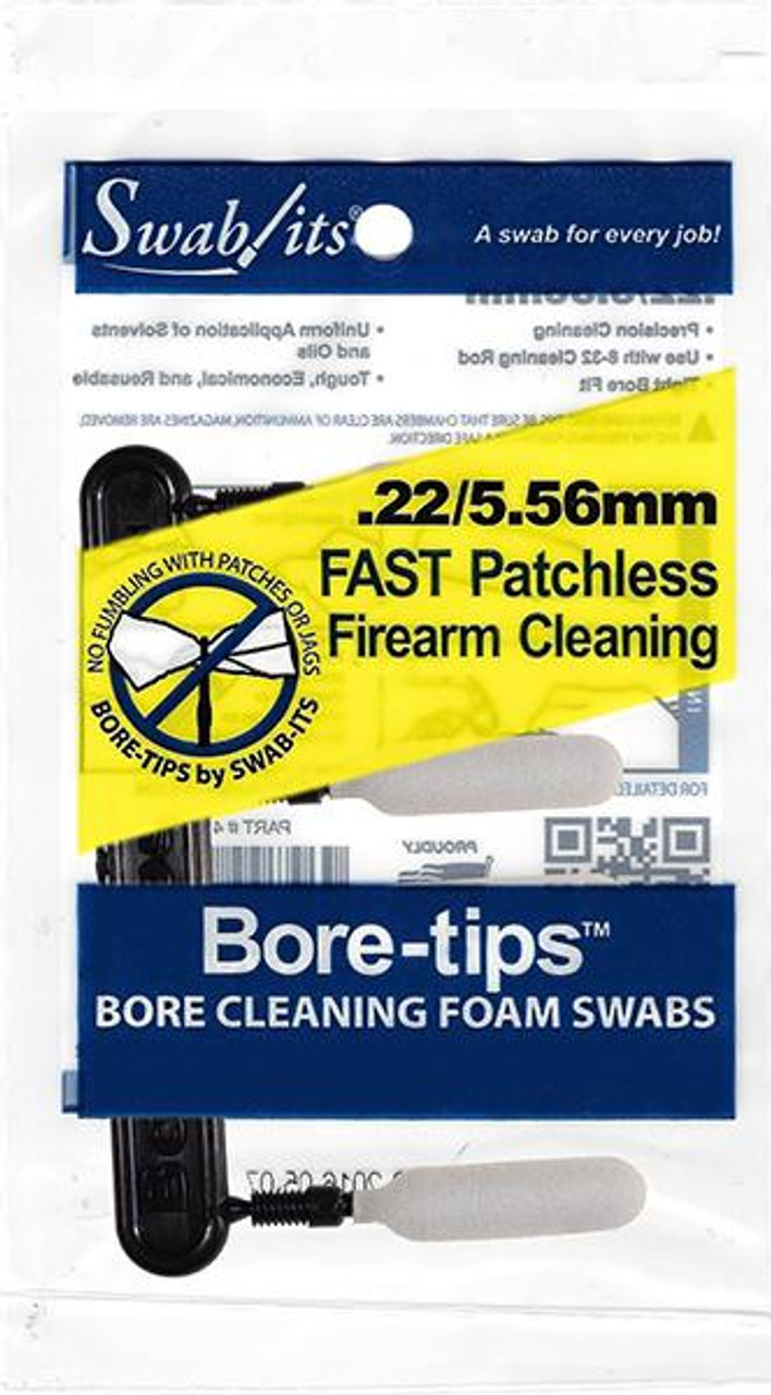 .22cal/.223cal/5.56mm Gun Cleaning Bore-tips® by Swab-its®
