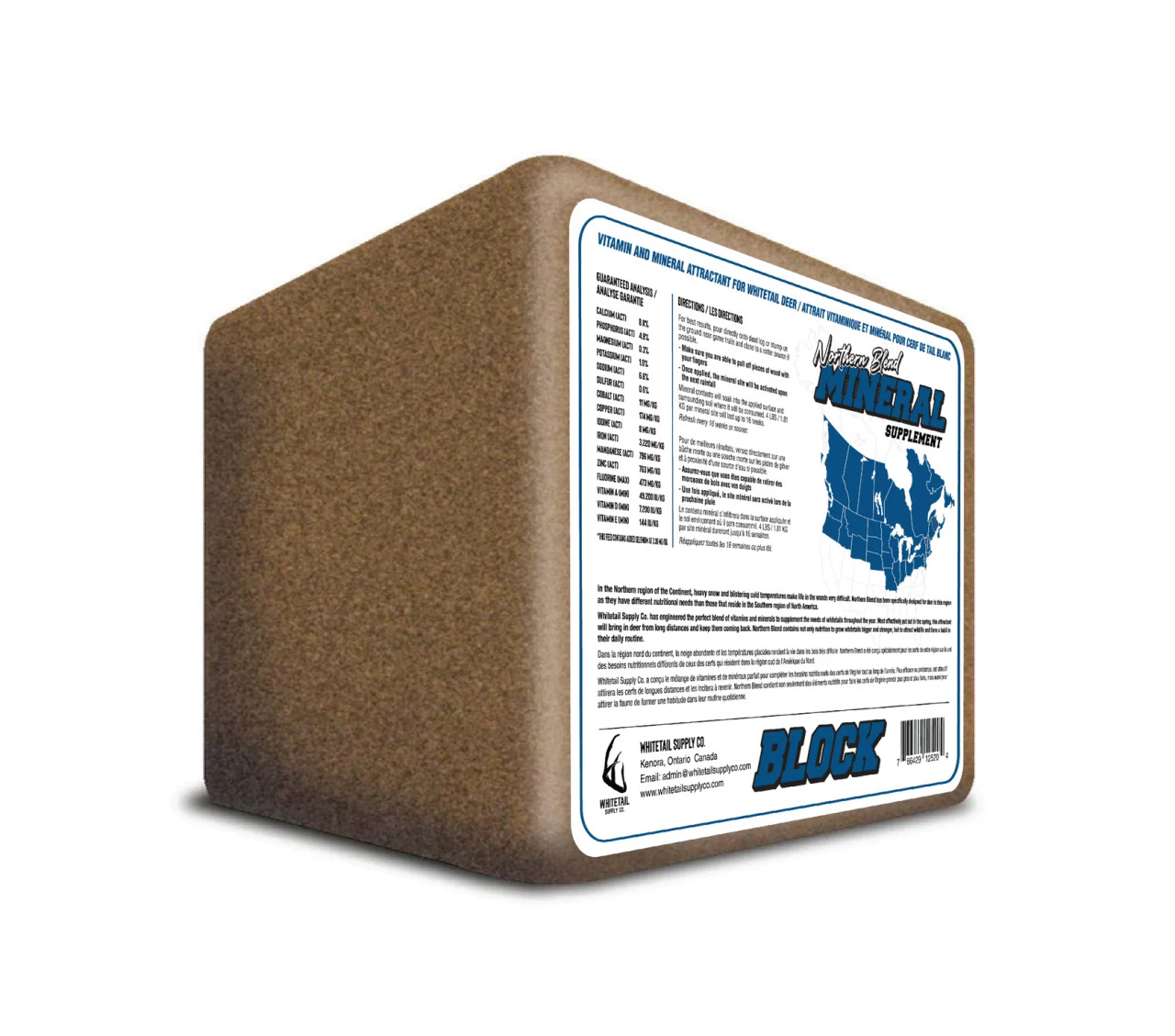 Whitetail Supply Northern Blend Mineral Block 25lbs