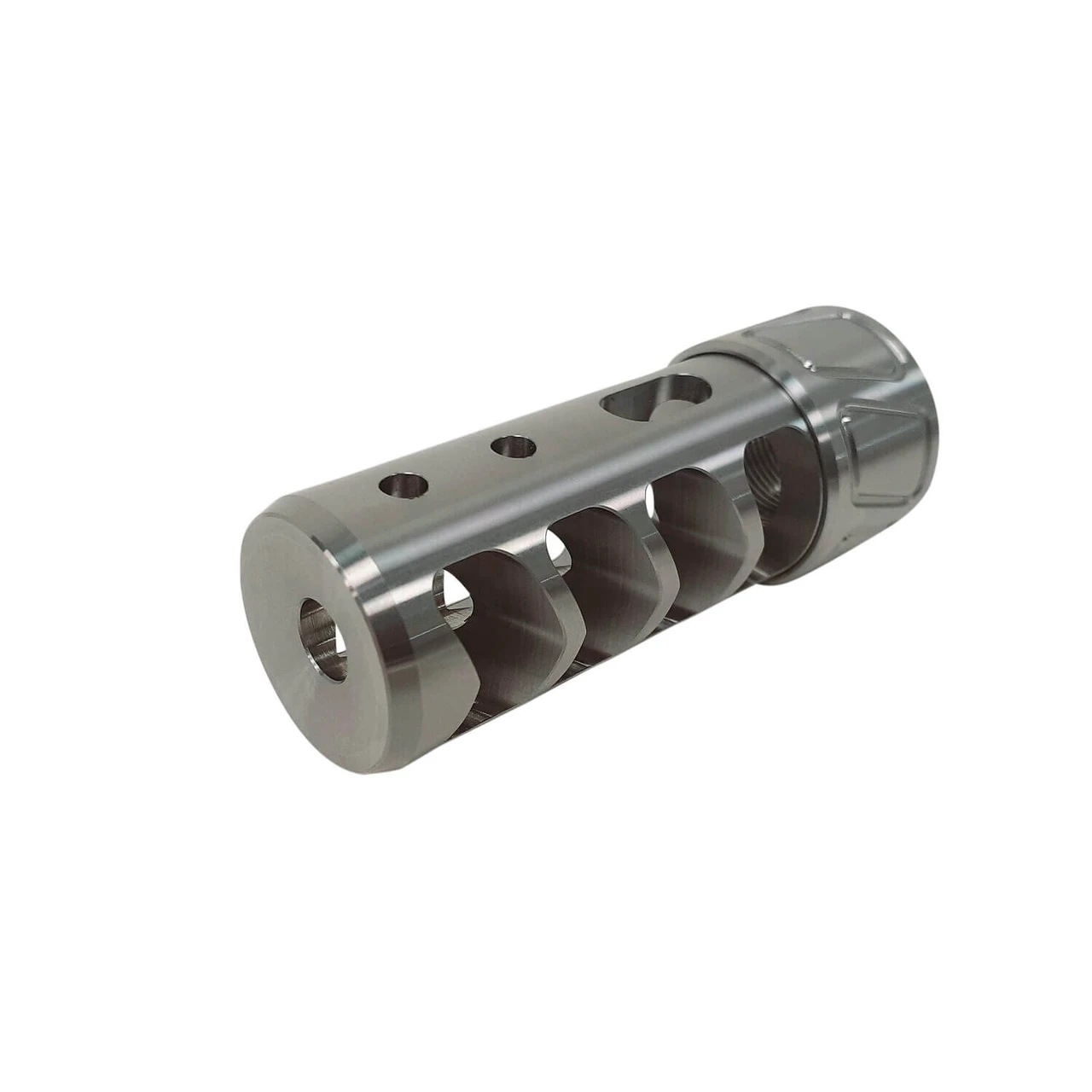 Spearhead Self Timing Muzzle Brake 4 Port Stainless 5/8-24