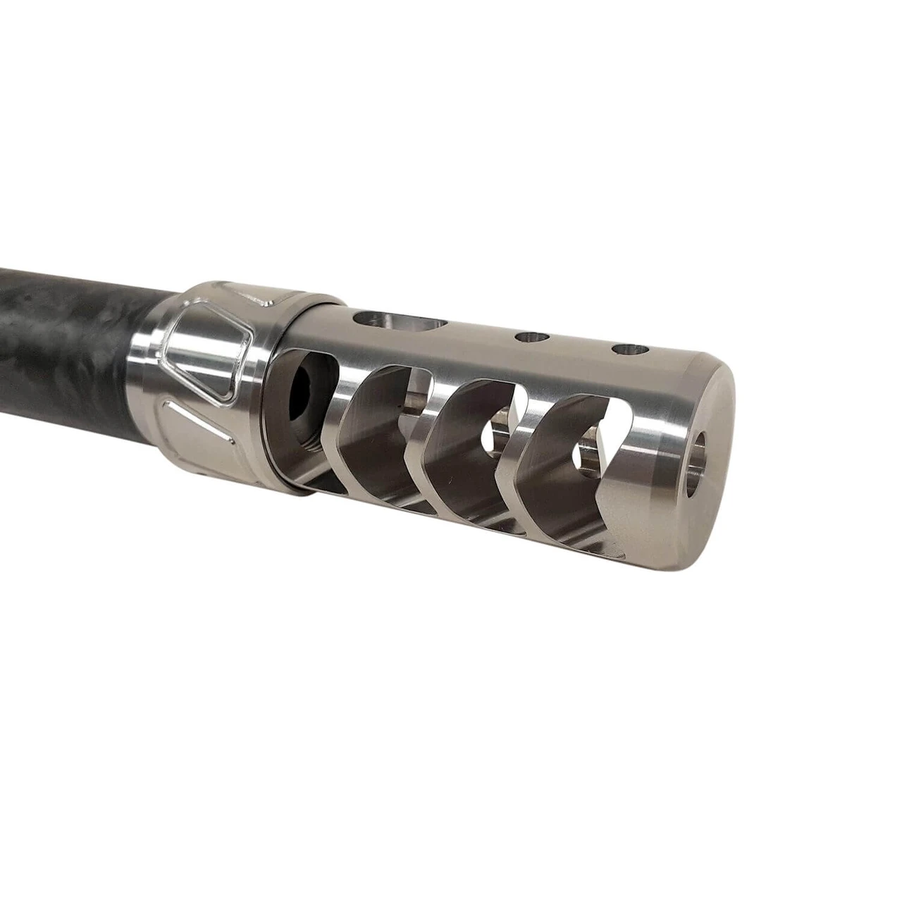 Spearhead Self Timing Muzzle Brake 4 Port Stainless 5/8-24