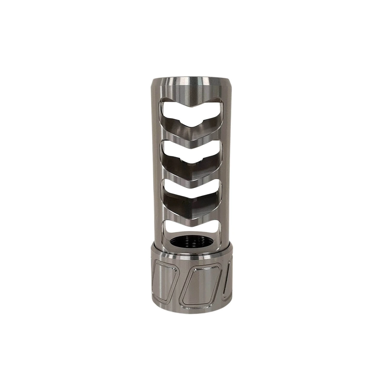 Spearhead Self Timing Muzzle Brake 4 Port Stainless 5/8-24