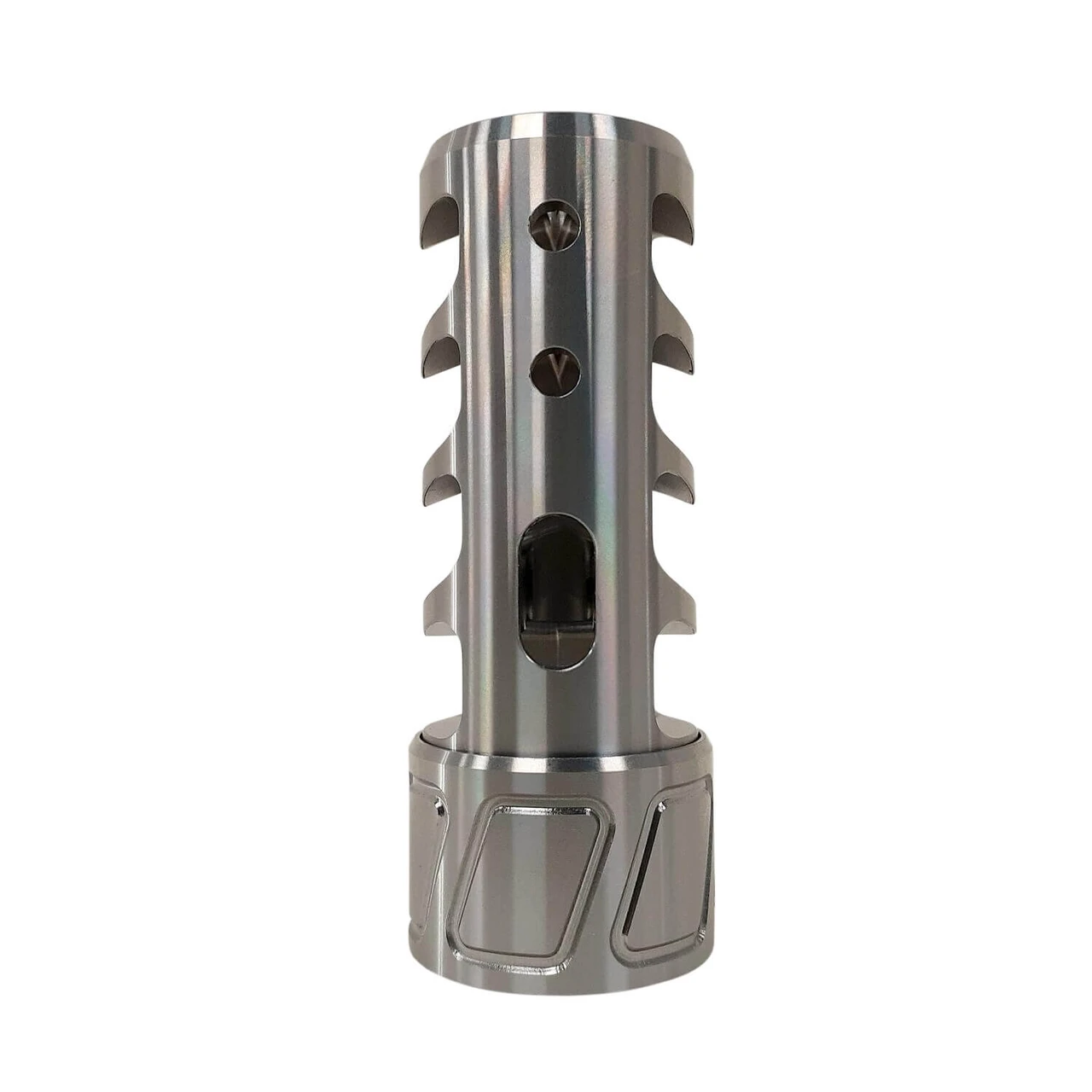 Spearhead Self Timing Muzzle Brake 4 Port Stainless 5/8-24