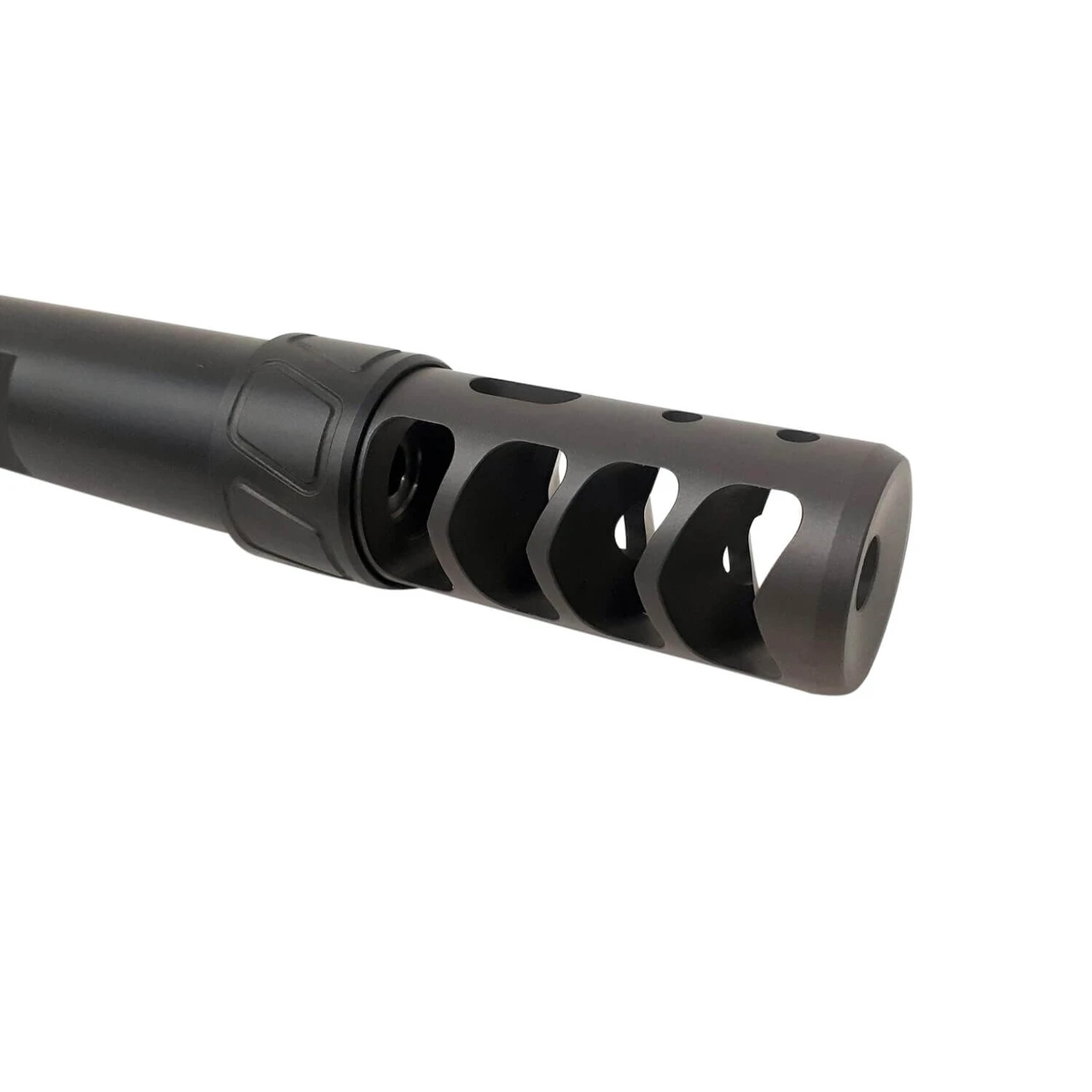Spearhead Self Timing Muzzle Brake 4 Port Black Nitride 5/8-24