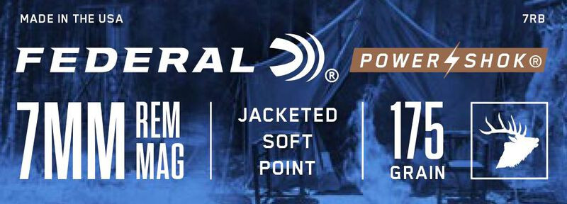 Federal Power-Shok 7mm Rem Mag 175gr Jacketed Soft Point