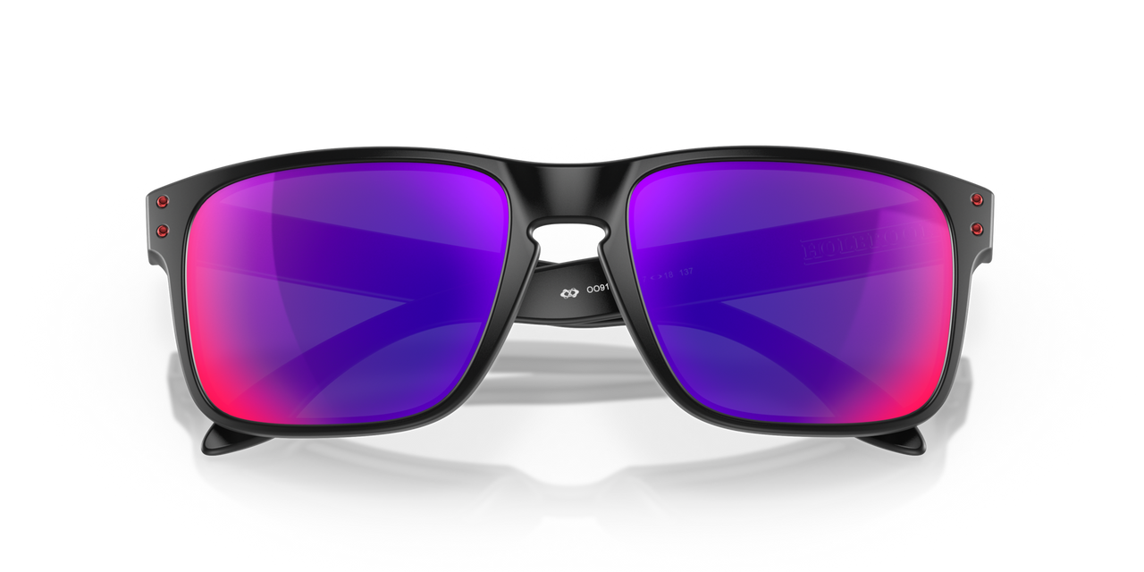 Oakley HOLBROOK Matte Black Frame/Red IridiumLenses