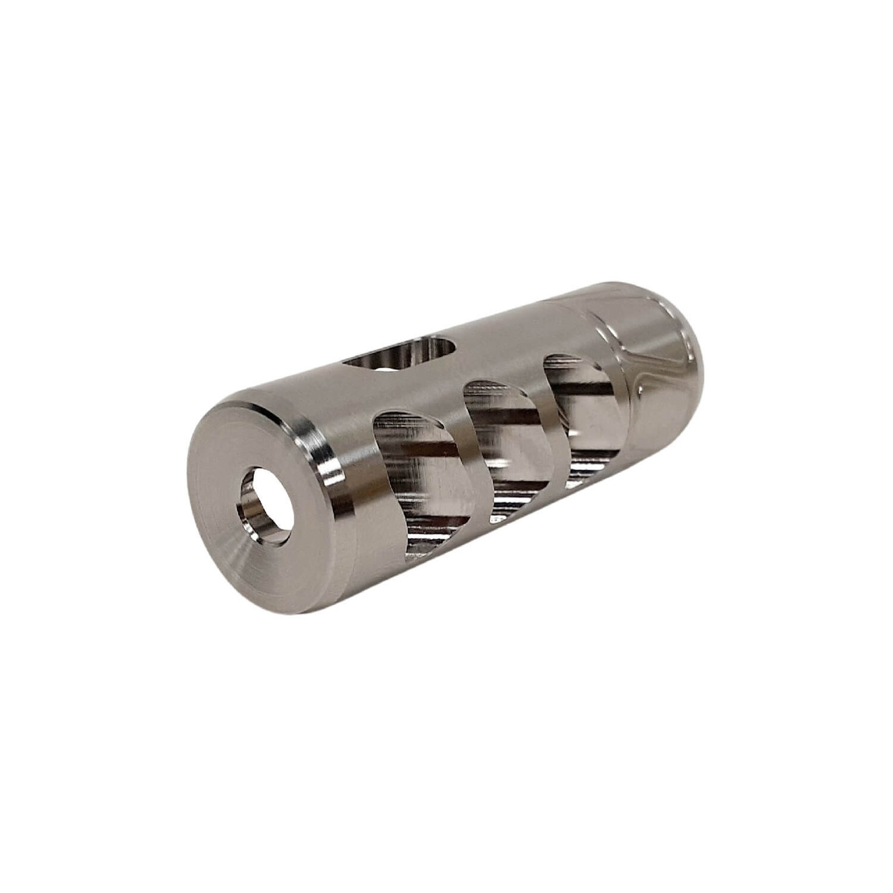 Spearhead Tracker Self Timing Muzzle Brake 3 Port Stainless 1/2x28