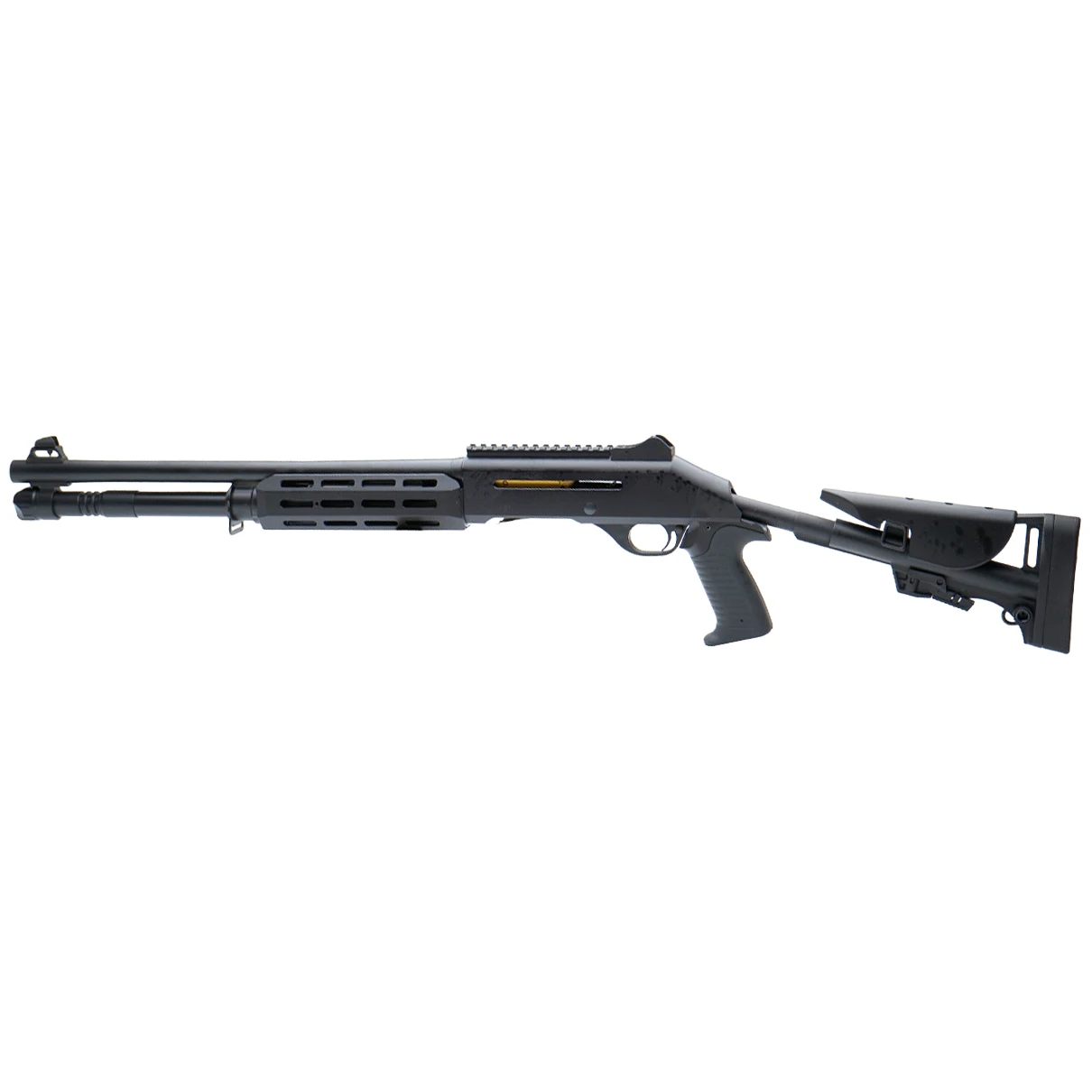 Canuck TacOp Pro Shotgun, Black / Gold: 12 Gauge-3", 18.6" Barrel