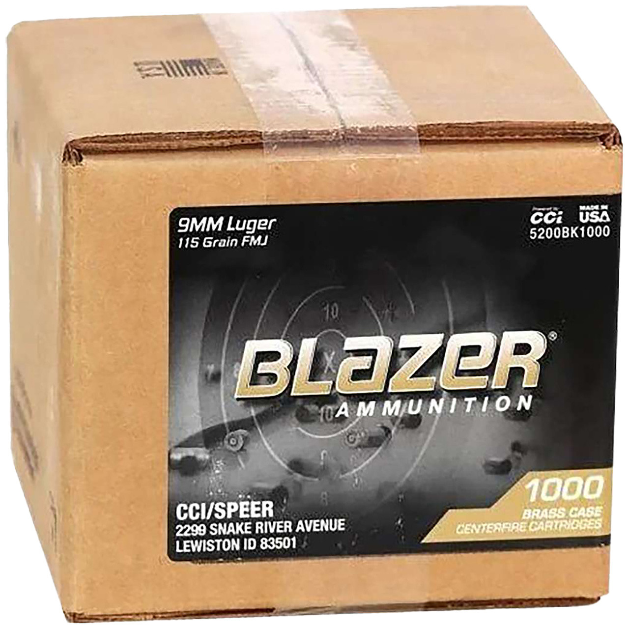 CCI Blazer 9mm Luger, 115gr, FMJ 1000rds