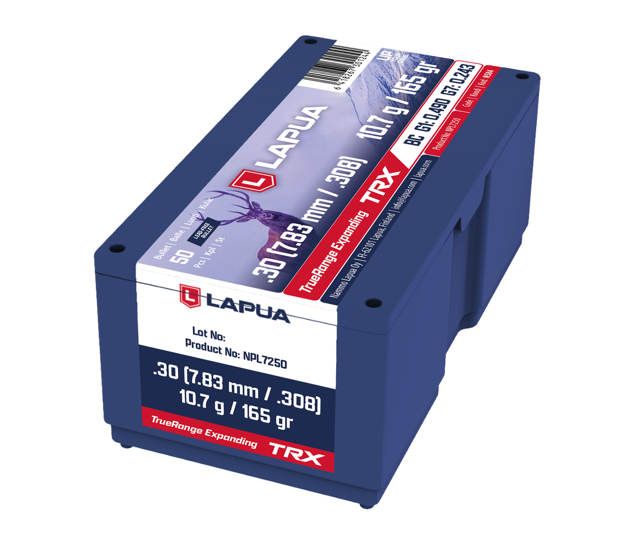 Lapua 7.62mm (.308) 10.7g / 165gr N584 TRX TrueRange Expanding