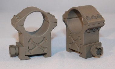 1"  FDE Picatinny Tactical Rings (4 Screw)
