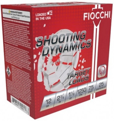 Fiocchi  Shooting Dynamics - 12ga |2-3/4" | 1-1/8oz | #7.5 | 1250fps Fiocchi  Shooting Dynamics - 12ga |2-3/4" | 1-1/8oz | #7.5 | 1250fps