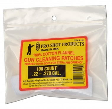 .22-.270 CAL. 1-1/8" Square Patches Qty 100 .22-.270 CAL. 1-1/8" Square Patches Qty 100
