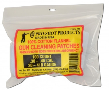 .38-.45Cal & 20-.410 2-1/4 Square Patches Qty 100