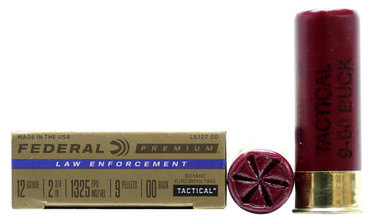 Federal Tactical Buckshot - 12ga | 2-3/4" | 9 pellets - 00 Buck | 1325fps Federal Tactical Buckshot - 12ga | 2-3/4" | 9 pellets - 00 Buck | 1325fps