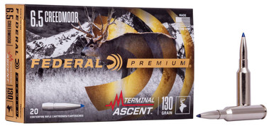 Federal Premium 6.5 Creedmoor 130gr Terminal Ascent Federal Premium 6.5 Creedmoor 130gr Terminal Ascent