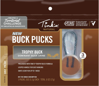 Tink's Trophy Buck Pucks - 3 Pack Tink's Trophy Buck Pucks - 3 Pack
