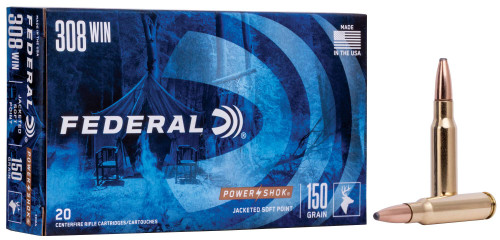 Federal Power-Shok .308 Win 150gr Jacketed Soft Point