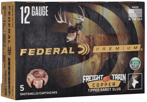Federal Premium Freight Train Copper Sabot Slug - 12ga | 2-3/4" | 11/16oz |  Slug | 1900fps