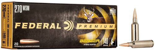 Federal Premium 270 WSM 140gr Berger Hybrid Hunter