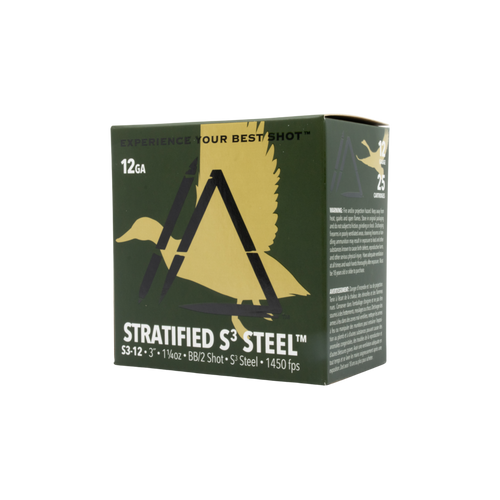 Apex Ammunition S³ Stratified Steel 12 Ga 3" | 1 1/4 Oz  | #BB/#2 Shot | 1450 FPS | 25 Rounds