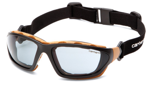 Carhartt Carthage Safety Glasses – Black / Tan Frame – Gray Anti-Fog Lens