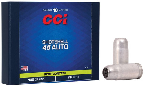CCI Pest Control Shotshell, 45 Auto, 9 Shot, 1100 fps