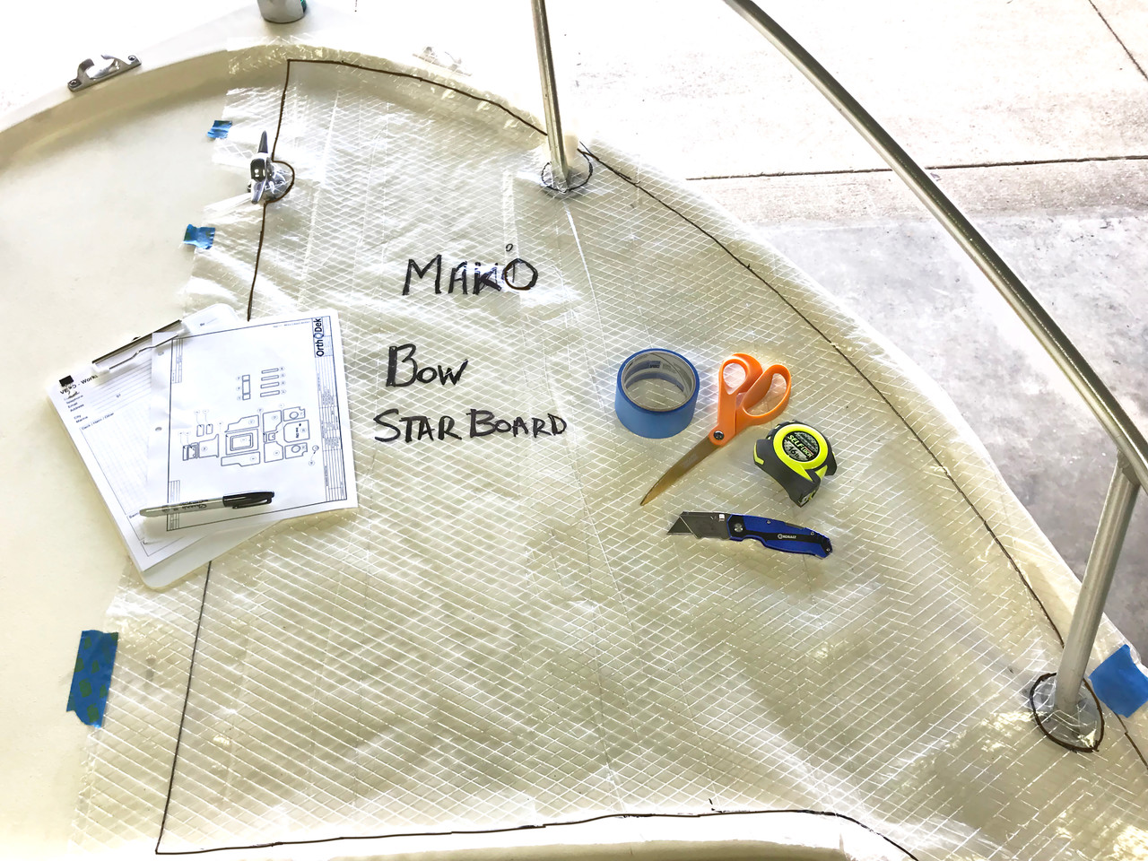 OrthoDek Boat Templating Kit