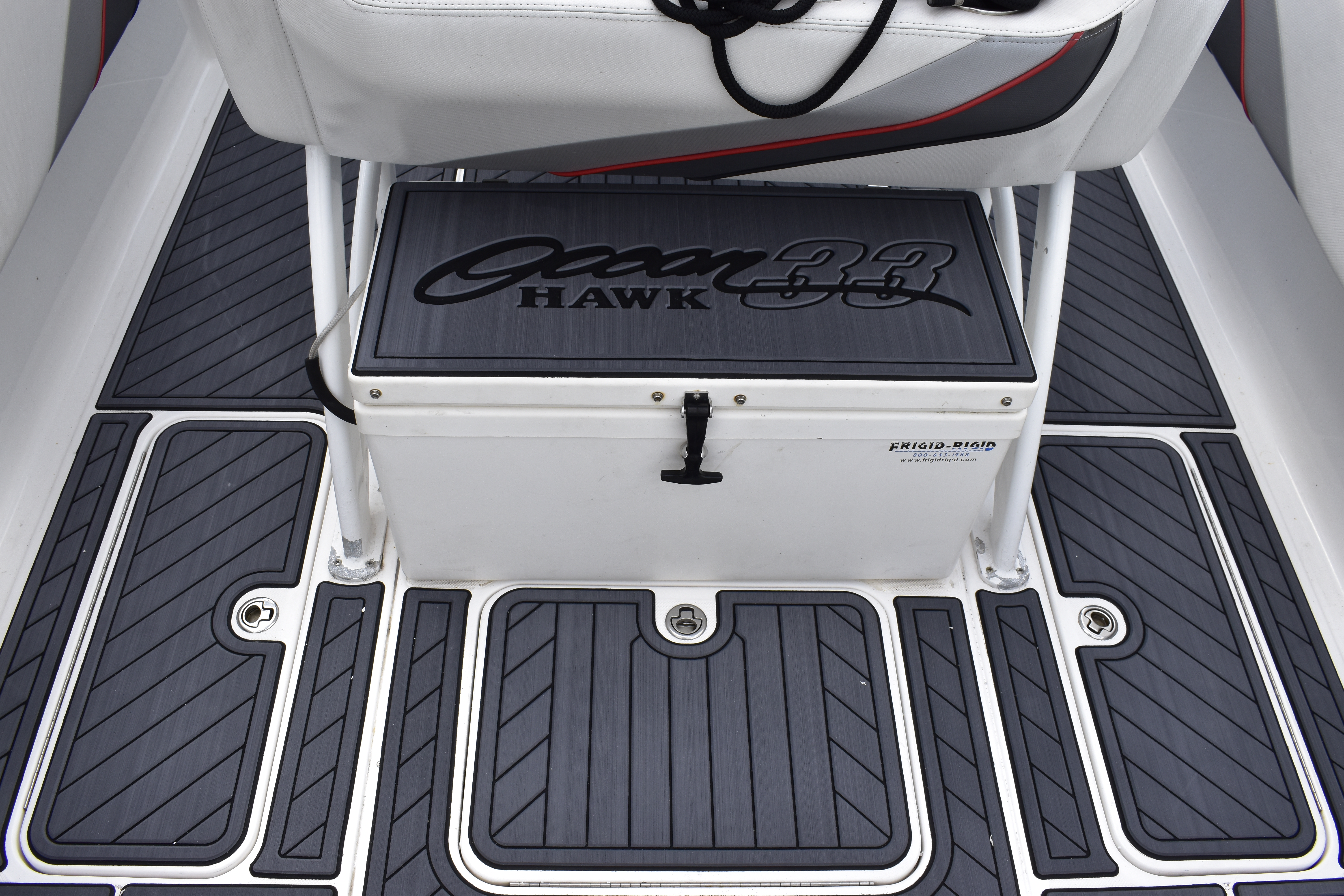 ocean hawk powerboat, orthodek flooring for boat, custom marine floor covering