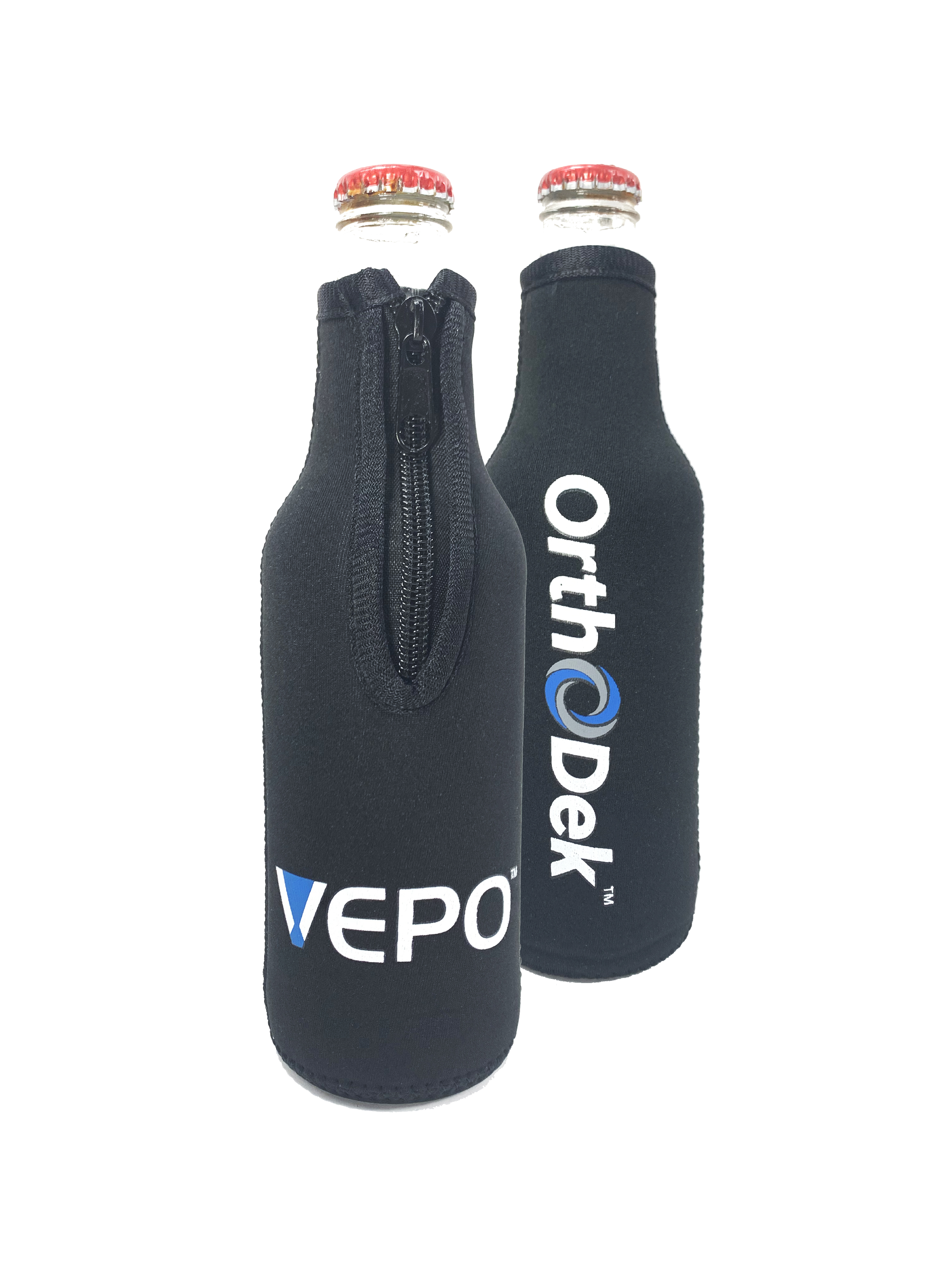 Brand Name Neoprene Zipper Bottle Koozies with Custom Logo