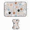 Paws & Bones Dog Bowl Mat and Scrubbies Set