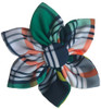 Green Madras Pinwheel Dog Collar Accessory