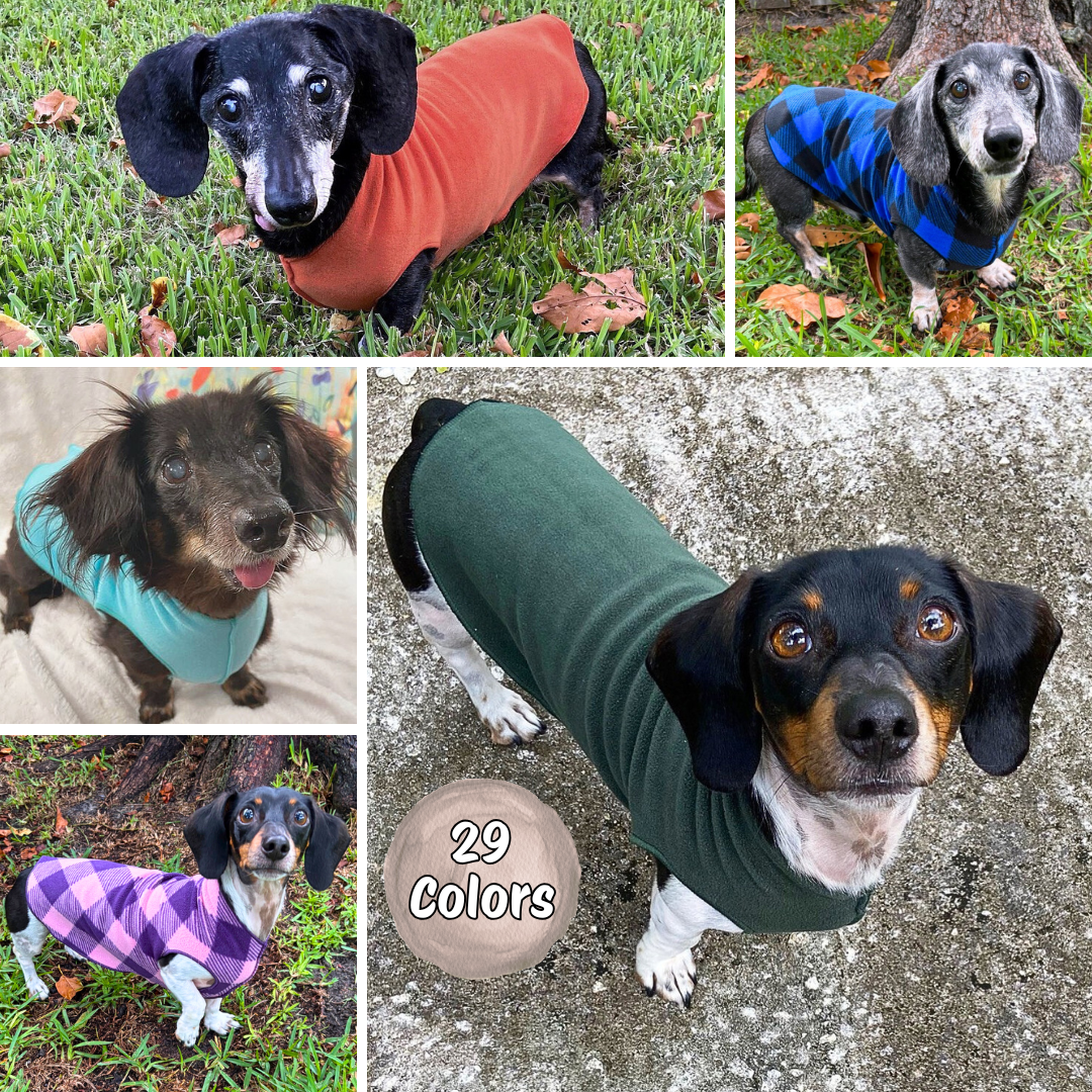 Dachshund Fleece Jumper Dachshund Clothes Size Dachshund Sweater