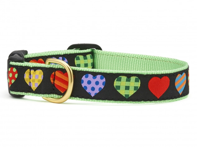Colorful Hearts Dog Collar What's Up Dox
