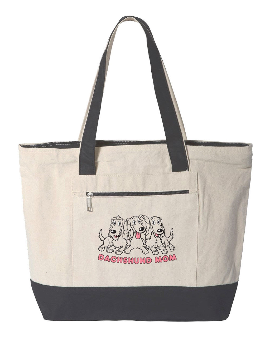 Dachshund Mom Zippered Tote Bag - What's Up Dox