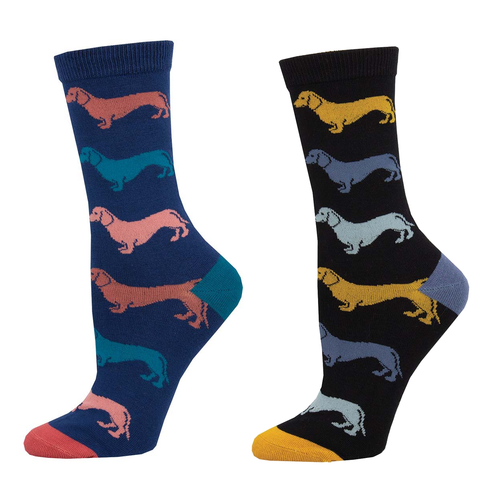 Dachshund Socks Bamboo Crew