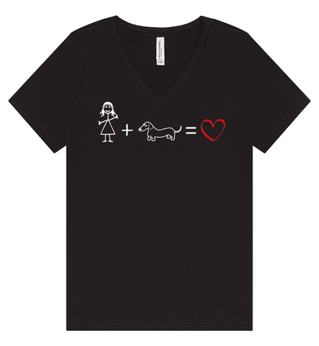 Stick Figure Love Ladies T-Shirt