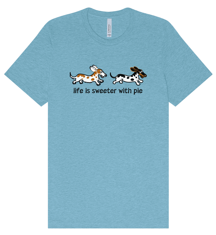 Piebald Dachshund T-Shirt Life is Sweeter with Pie