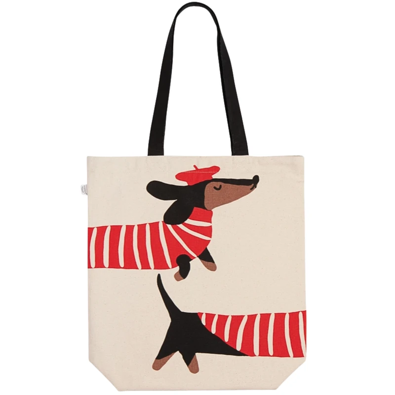 Ouiner Dachshund Canvas Tote Bag