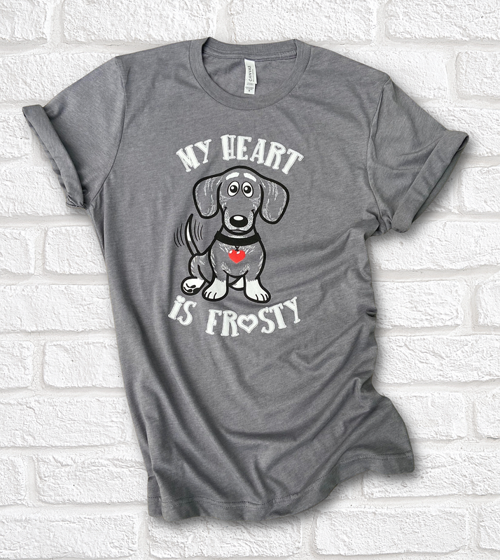 My Heart is Frosty Dachshund T-Shirt