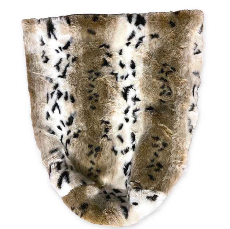 Snow Leopard Minky Faux Fur Fabric