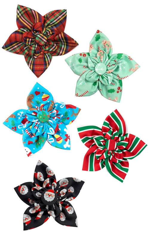 Holiday Dog Collar Flowers Holiday Dog Collar Flowers