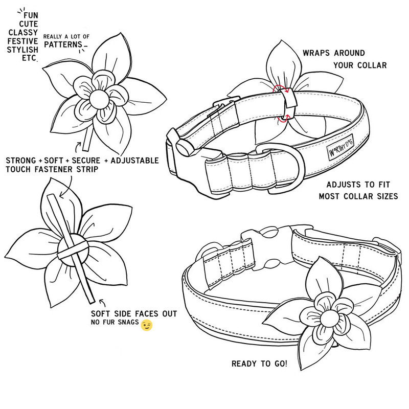 Teal and Purple Plaid Collar Flower What's Up Dox