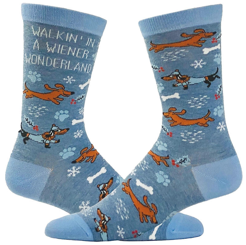 Walking in a Wiener Wonderland Dachshund Socks Walking in a Wiener Wonderland Dachshund Socks